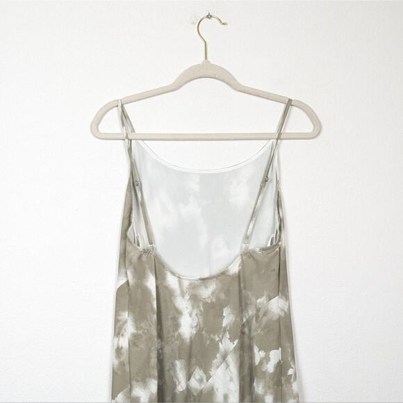 Thakoon Collective Green & White Tie Dye Scoop Back Maxi Dress Size 6 - Picture 5 of 12